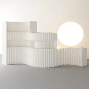 Multi-Layer Paper Partition Booth Wallpaper Screen Simple Portable Living Room Office Partition for Sale