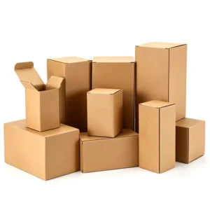Multi-Size Recycled Kraft Corrugated Clothing Packaging with Folding Structure and Matte Lamination