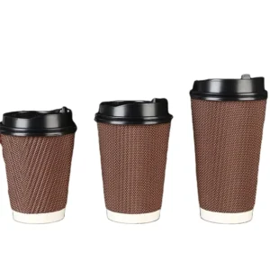 Multi Size in Stock Disposable Double Ripple Wall Corrugated Coffee 6 7 8 16 20 22 24 9 10 12 14 Oz Hot Drink Paper Cup