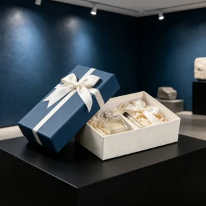 Museum Perfume Box With Perfume Bottle Stone Sculpture Fragrance Gift Set Packaging Custom Made