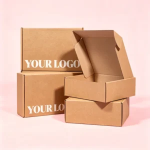 Natural Kraft Paper Folding Carton Box for Shipping, Mailing, and Gifts with Custom Logo