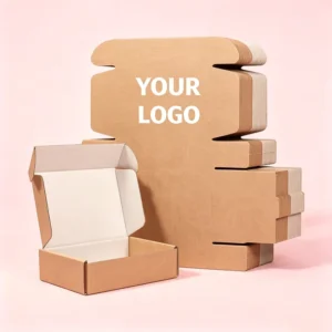 Natural Kraft Paper Folding Carton Shipping Mailer Gift Box with Custom Logo