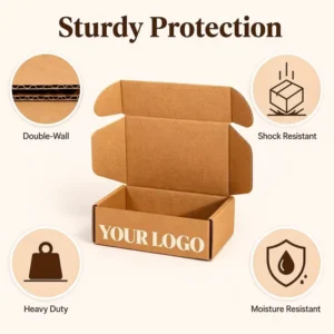 Natural Kraft Paper Folding Shipping and Mailing Carton Gift Box with Custom Logo