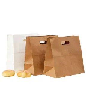 New RC Large Brown Takeaway Paper Bags for Bread Fruits Vegetables Sandwich Grocery Paper Bag