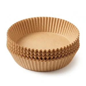 Non Toxic BPA Free Round Air Fryer Disposable Liners High Heat Resistant Unbleached Paper For Home Restaurant Food Preparation