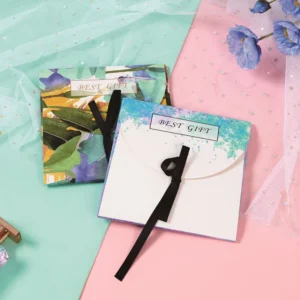 ODM OEM Colored Cardboard Envelope-Style Folding Gift Box for Socks, Handkerchiefs, and Invitation Cards