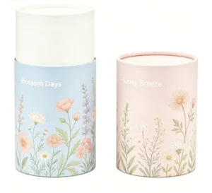 OEM Custom Color Printed Round Paper Canister for Dry Flowers