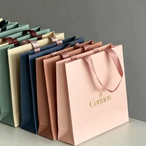 OEM Custom Recyclable Craft White Card Retail Shopping Bag Thickened Paper Material 6-9kg Weight Capacity Packing Shoes