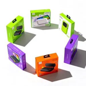OEM Custom Size Eco friendly Folding Paper Box with Matt Lamination UV Print & Gold Foil Logo for Electronics Packaging