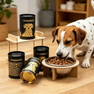 OEM Customized Size Craft Paper Tube with Logo Cylinder Gift Box Packaging for Dog Treats Recyclable