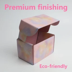 OEM Eco-Friendly Recycled Materials Gradient Color Corrugated Box-Custom Text & Artwork Printing for Private Label Shipping