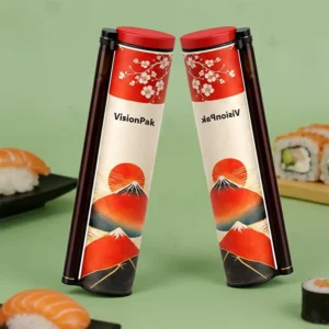 OEM Eco-Friendly Sushi Paper Tube Packaging with Chopsticks and Push-Up Cylinder Canister