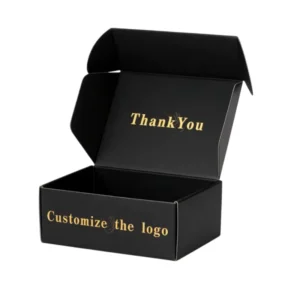 OEM Factory Custom Black Corrugated Paper Mailer Shipping Boxes with Custom Logo