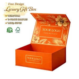 OEM Gift Box Packaging, Magnetic Folding Paperboard, Eco-Friendly Recyclable, Custom Printed