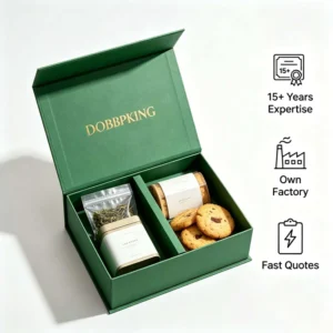 OEM Kraft Paper Food-Grade Magnetic Closure Foldable Gift Packaging Box for Tea, Snacks, and Gourmet Food