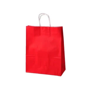 OEM ODM Custom Artwork Twisted Paper Handle Reusable Kraft Paper Bag for Boutique Flower Shop Merchandise Packing