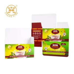 OEM Tea Paperboard Packaging Box with Glossy Ink Printing
