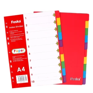 Office Supplier Assorted Color Paper Tab Index File Dividers for Students