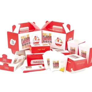 Oil-Proof Food-Grade Disposable Paper Takeaway Box for Restaurants