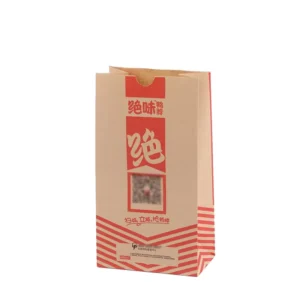 Oil-Proof Square-Bottom Kraft Paper Takeaway Bags for Deli, Snacks, and Food
