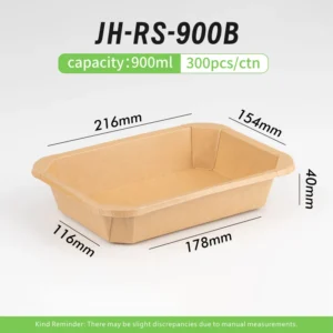 Ovenable Paper Kraft Tray Disposable Food Packaging