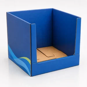 PDQ Corrugated Cardboard Retail Display Box, Printed, Shelf-Ready
