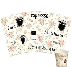 PE Coated Paper Cup for Coffee and Tea Beverages Single Side Waterproof