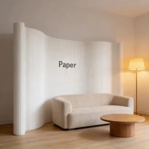 PF 1 Folding Partition Wall Paper Background Wall Screen Divider Stretchable Modern Design Home Exhibition Office Store