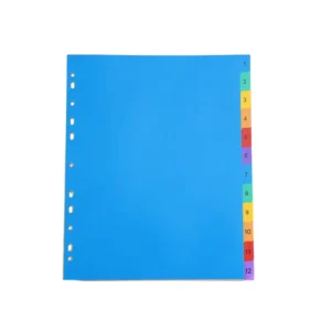 PP Plastic Index File Divider A4 Colorful for Folder Dividers Decorative Index Divider Paper