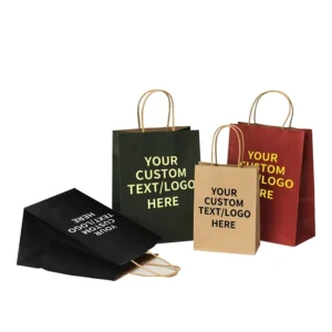 Paper Bag Custom Printed Kraft Paper Bags Recyclable Shopping Clothing Gift Bag Food Take Away With Your Own Logo