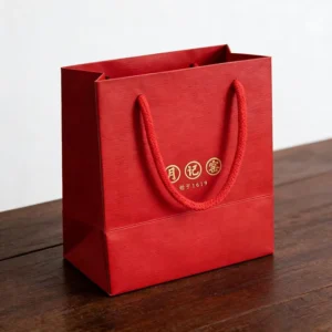 Paper Bag Shopping Luxury Clothes Skincare Red Package Customize Gift Paper Bag with Your Own logo