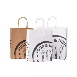Paper Bags for Food Takeaway, Print Food Takeaway Packaging, Small Paper Bag, Food Delivery Paper Bags
