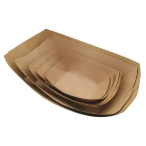 Paper Boat-Shaped Food Tray Box