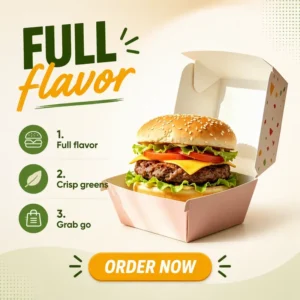 Paper Burger Food Box