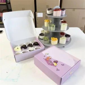 Paper Cake Packaging Mailer Box with Custom Logo for Sweet Cakes