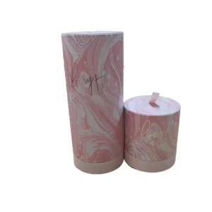 Paper Canister Essential Oil and Cosmetic Packaging Box Cylindrical Printed Logo White Card Paper Cylinder