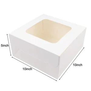 Paper Cookie Box Cake Box with Window Box for Bakery Packing with Clear Window Pastries Cookies Pie