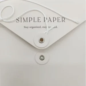 Paper Custom Logo Printing White Paper Envelope Packaging With Button and String Closure