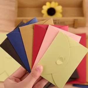 Paper Envelopes Multi-color Gift Packaging Custom Envelope with Heart Closure Letterhead Printing