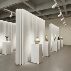 Paper Folding Partition Wall Exhibition Background Screen Divider Stretchable Multifunctional Art Theme Modern Design