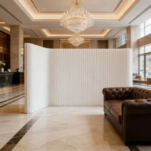 Paper Folding Partition Wall Hotel Background Wall Screen Divider Stretchable Home Office Exhibition Store Partition