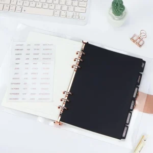 Paper Loose-Leaf Binder Dividers with Tabs, 3-Hole Index Dividers for 3-Ring Binders