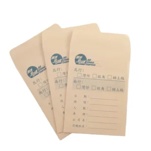 Paper Medicine Bag Envelope, Custom Logo Printing, Small Brown Kraft Paper, Manufacturer Supplier