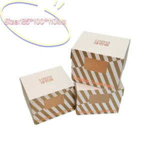 Paper Pastry Box with Handle for Cheesecake and Bread Desserts
