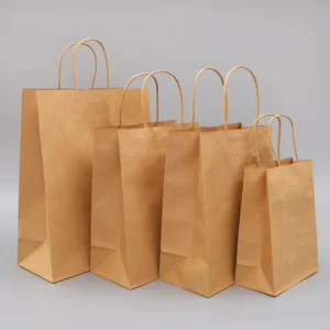 Paper Shopping Bag Custom logo Takeaway Bag Brown Kraft Paper Bag