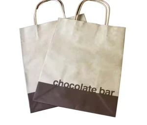 Paper Take away Bag Recyclable Shopping Bag Food Packaging Bag for Restaurant Cafe Takeaway