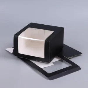 Paper Transparent Window Baseball Cap Box, Printable Logo Packaging