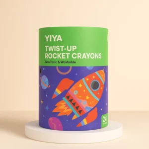 Paper Tube Packaging for Marker Pens and Colored Pencils Custom Cardboard Cylinder Box for Kids Art and Stationery Sets