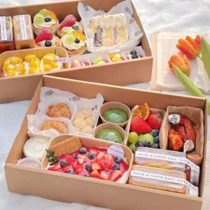 Paperboard Flip Box for Chocolate, Picnic, Platter, Brunch, and Grazing Foods