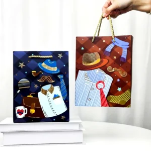 Papier Customized Cmyk Business Bags Handles Small Color Men’s Luxury Board Classic Craft Paper Bags for Candle Use